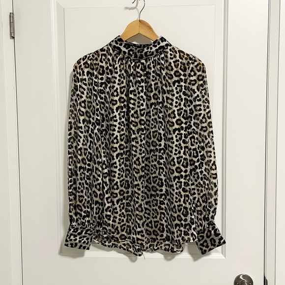 H&M Tops - H&M leopard print wide-cut blouse